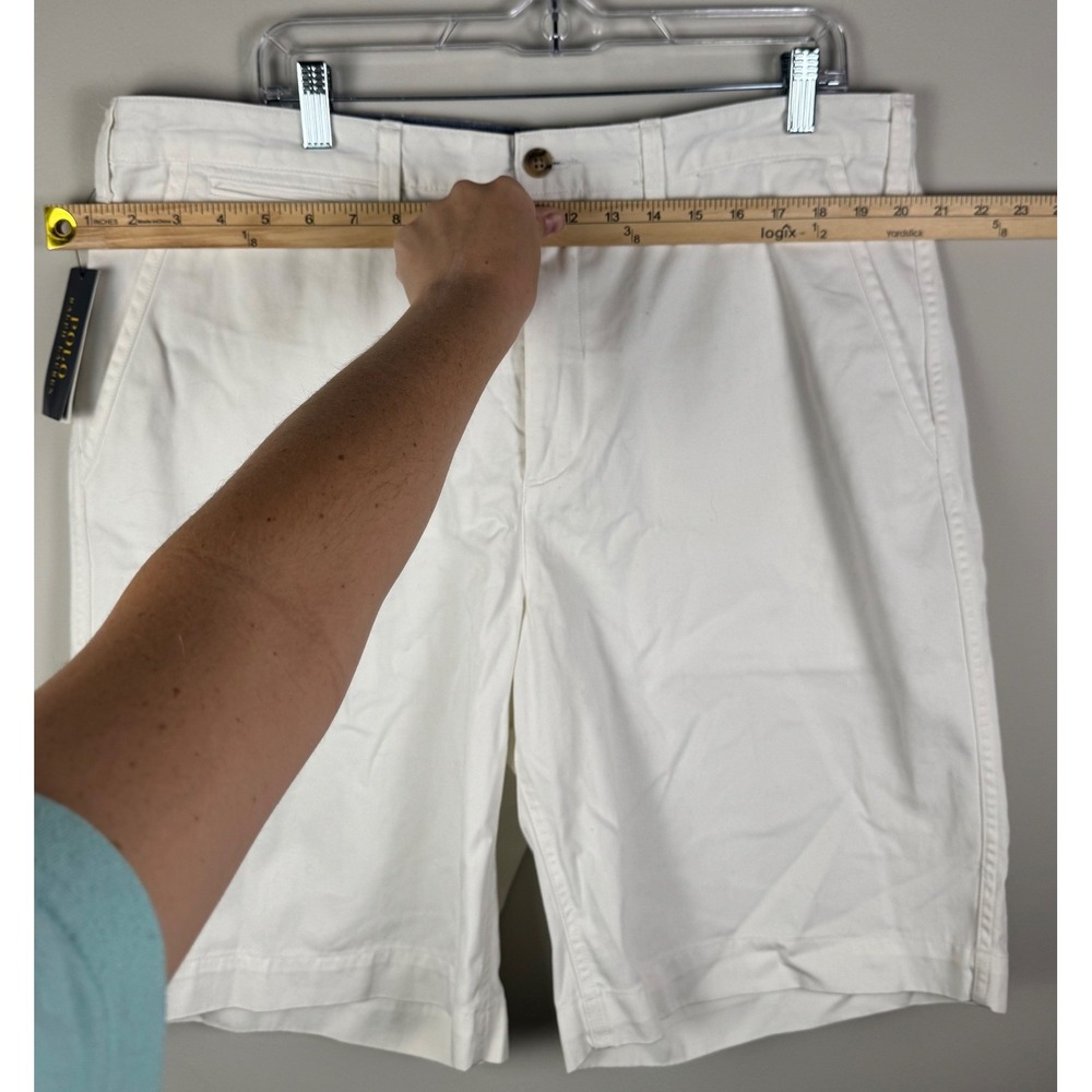 Polo Ralph Lauren Mens White Relaxed Fit Cotton Chino 9" Shorts Size 36 NWT - Picture 4 of 9